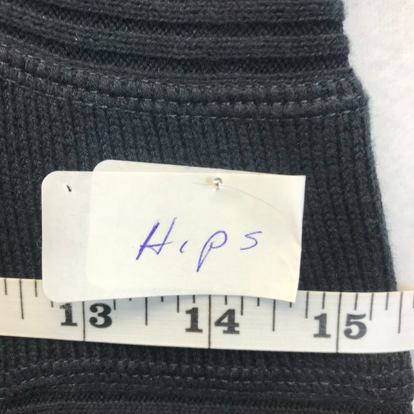 ATHLETA Sweater Dress XS Black Organic Cotton & Wool Moc Turtleneck Long Sleeve - Picture 8 of 11